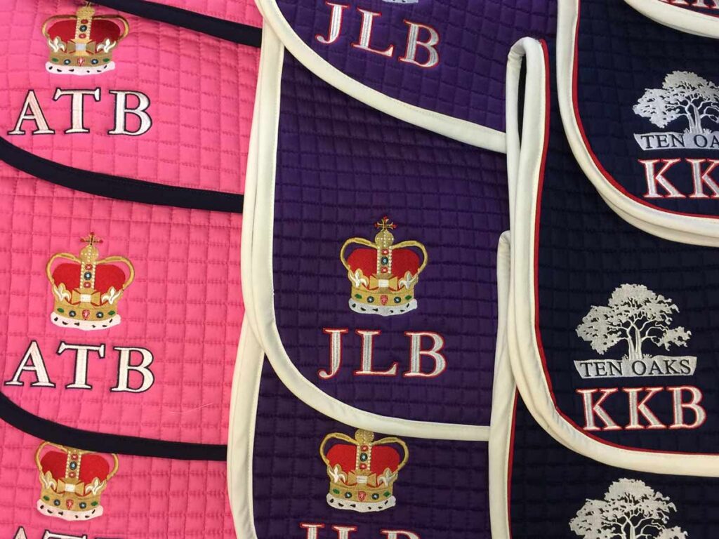 Saddle Pads - Wellington PG Embroidery
